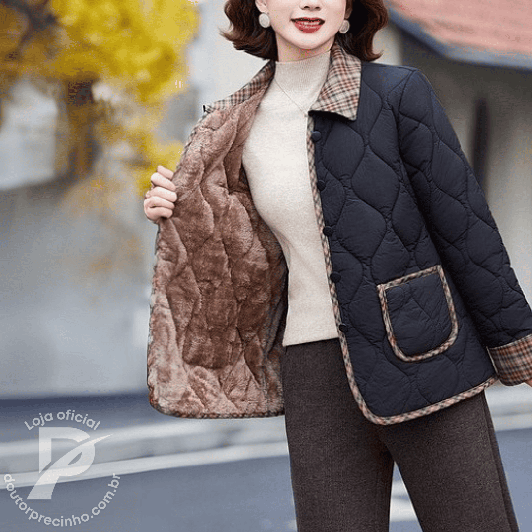 Casaco Feminino Forrado Belinda – Sofisticação e Conforto Para o Inverno