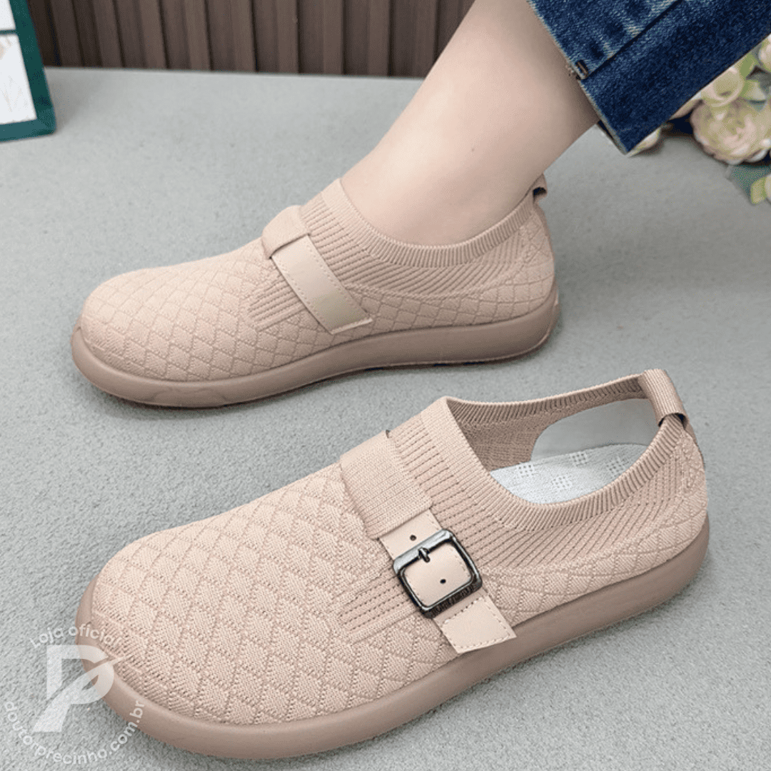 Sapato Torino - Tênis Casual Knit com Fivela Ajustável