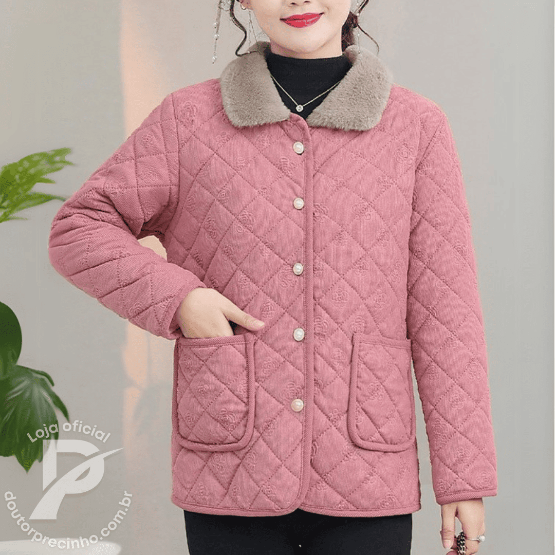 Casaco Emília – Conforto Térmico com Charme Clássico para o Inverno