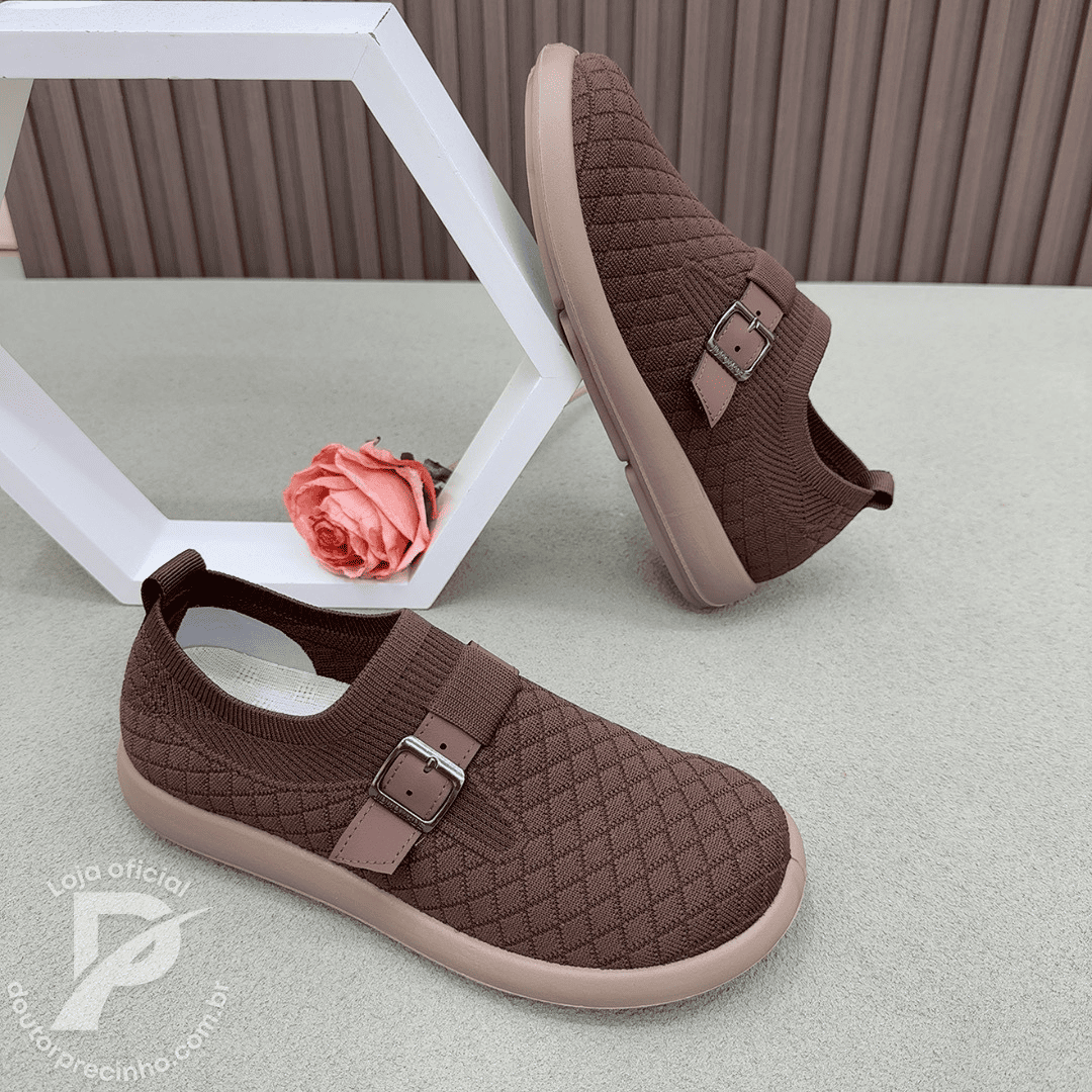 Sapato Torino - Tênis Casual Knit com Fivela Ajustável