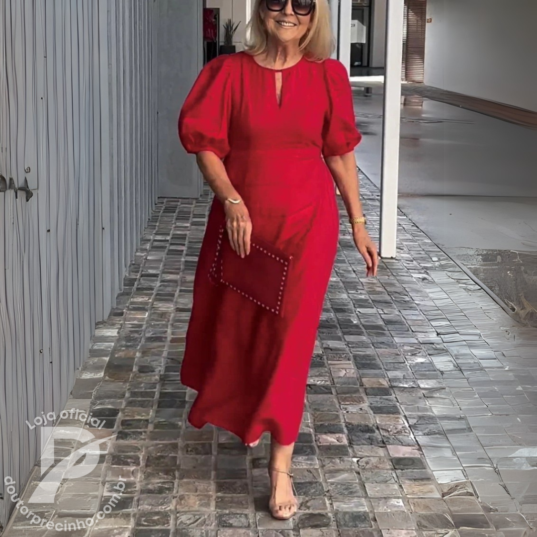 Vestido Romina – Elegância Atemporal com um Toque Moderno