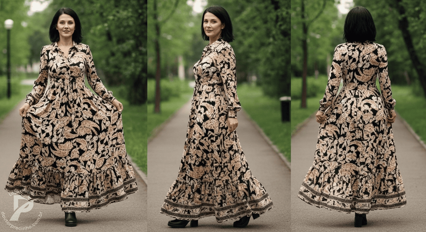 Vestido Elunara – Elegância Clássica com Toque Boho