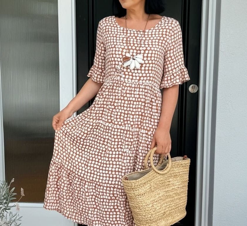 Vestido Midi Lecce - Frescor E Elegância Para O Dia a Dia