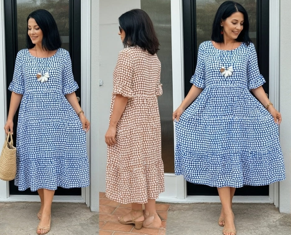 Vestido Midi Lecce - Frescor E Elegância Para O Dia a Dia