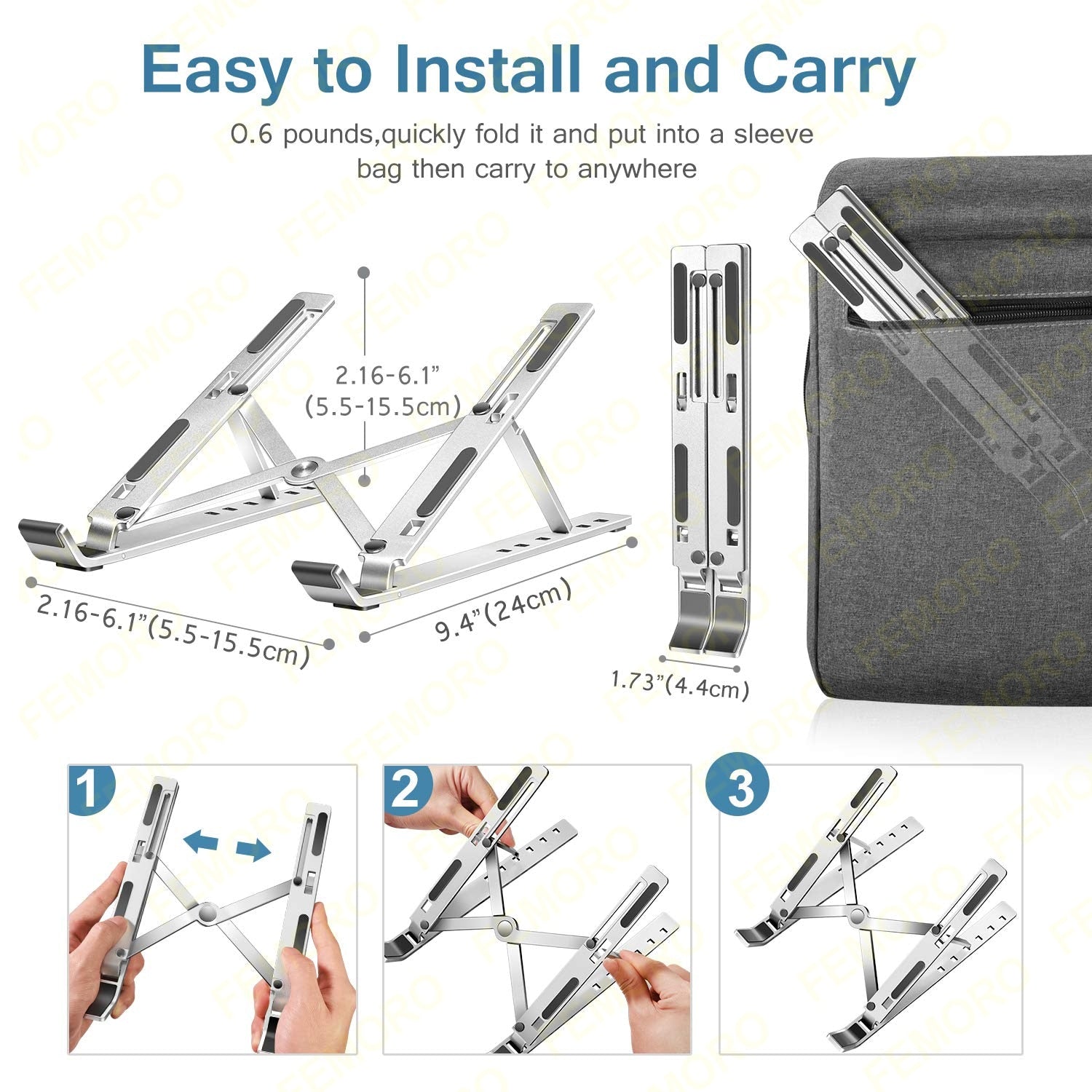 Suporte em alumínio para Laptop e tablets - Alumtop