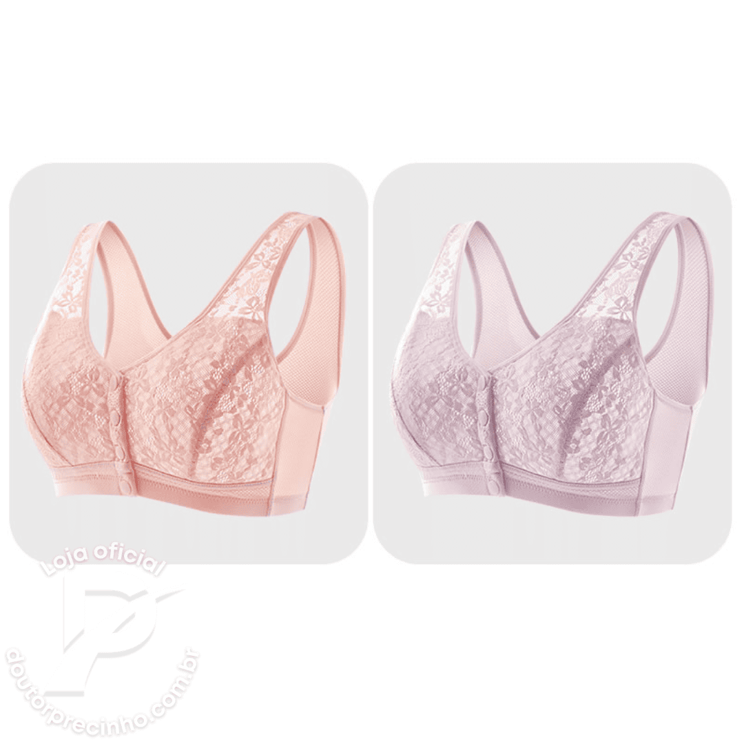[Kit 2 peças] Sutiã Eloane - Fecho Frontal