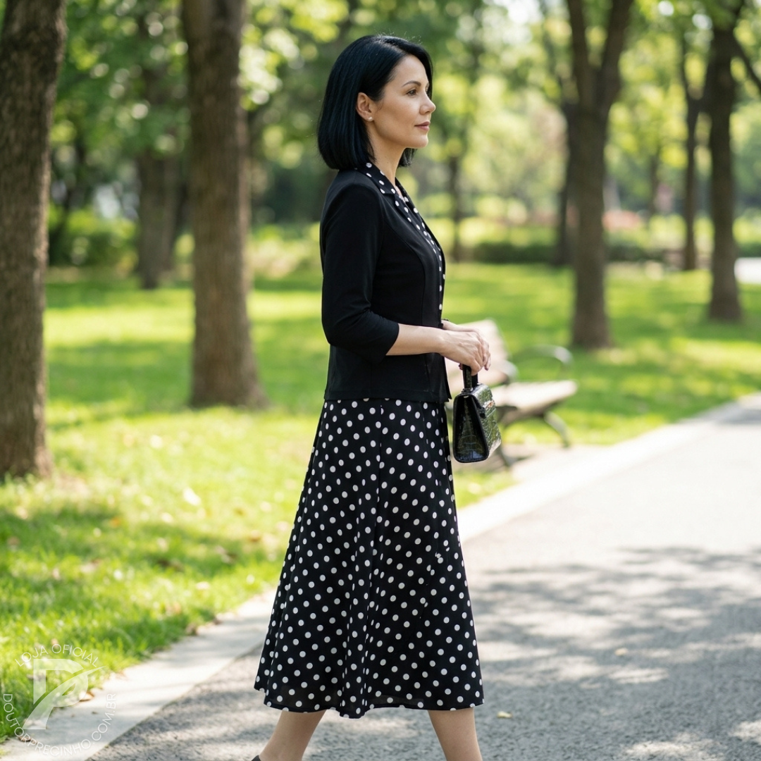 Vestido Tatiana – Elegância Clássica com Toque Moderno