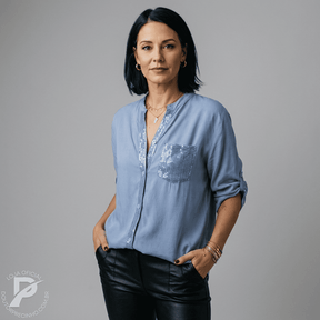 Camisa Olívia - Brilho Delicado com Elegância