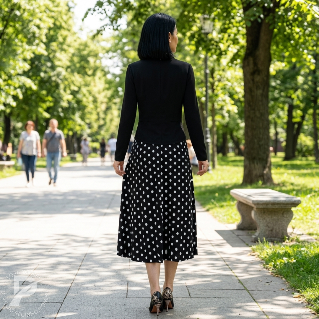 Vestido Tatiana – Elegância Clássica com Toque Moderno