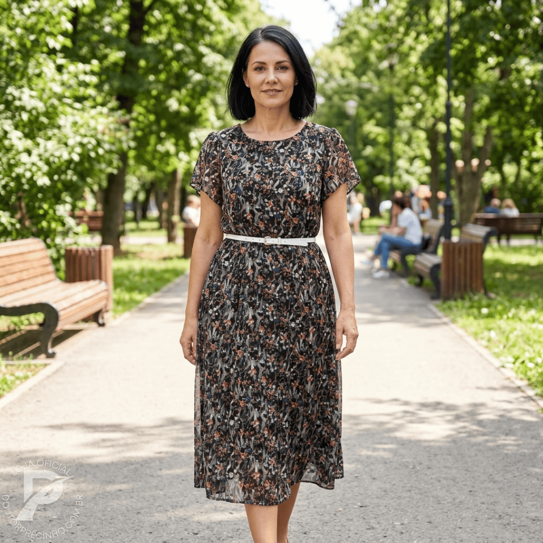 Vestido Dalina - Elegante com Cintura Marcada