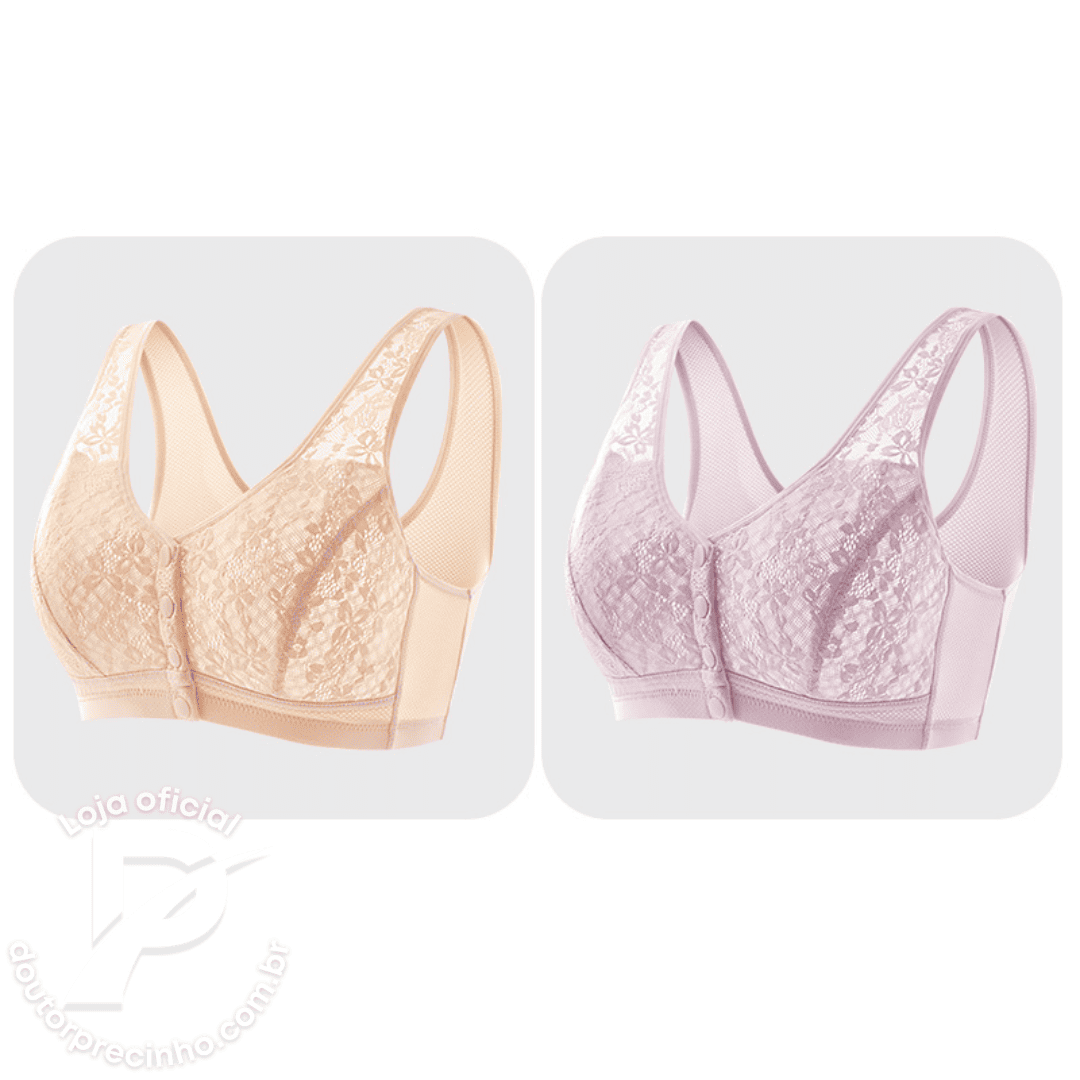 [Kit 2 peças] Sutiã Eloane - Fecho Frontal