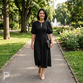 Vestido Romina – Elegância Atemporal com um Toque Moderno