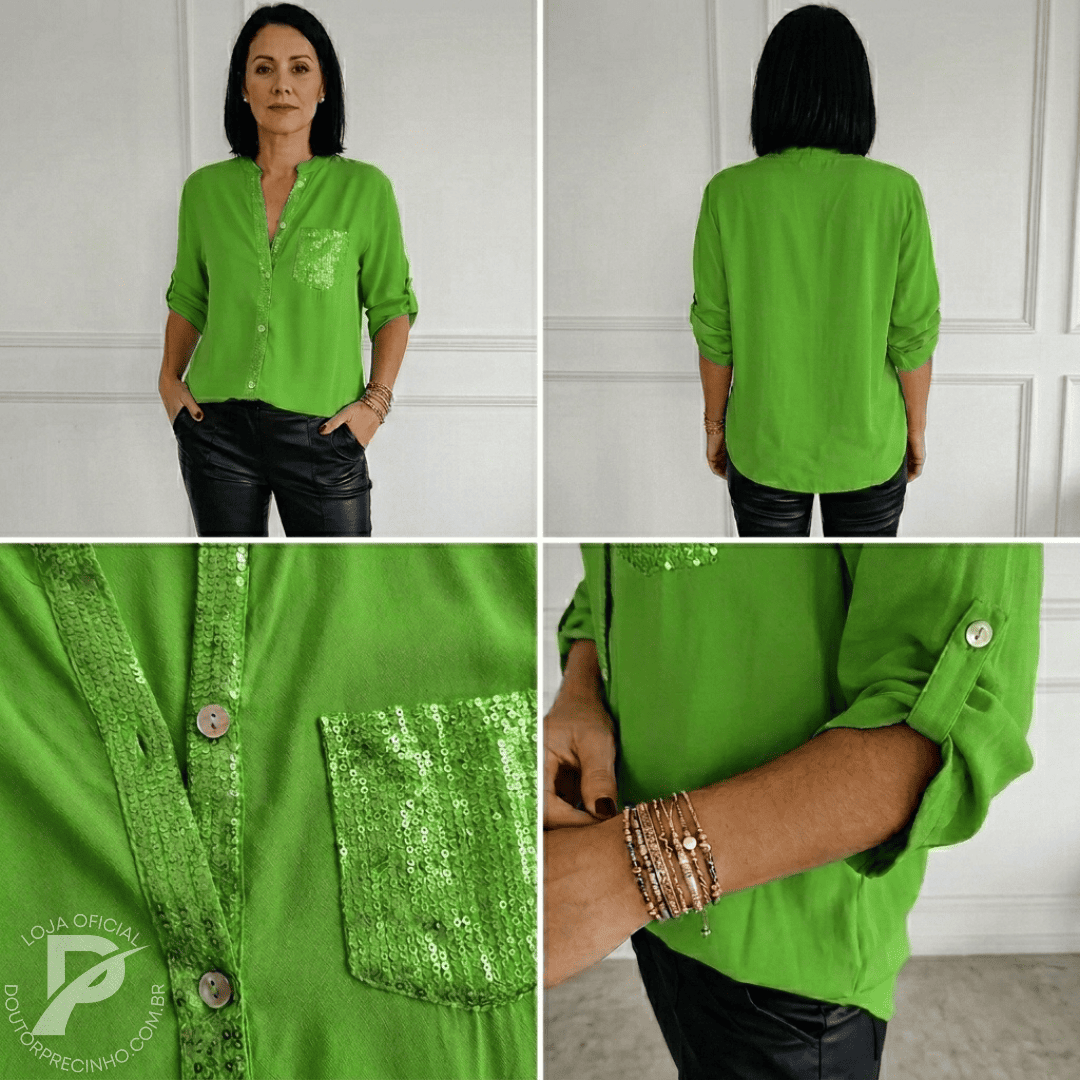 Camisa Olívia - Brilho Delicado com Elegância