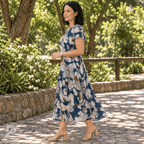 Vestido Celeste - Leve, sofisticado e super exclusivo
