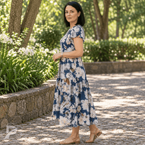 Vestido Celeste - Leve, sofisticado e super exclusivo