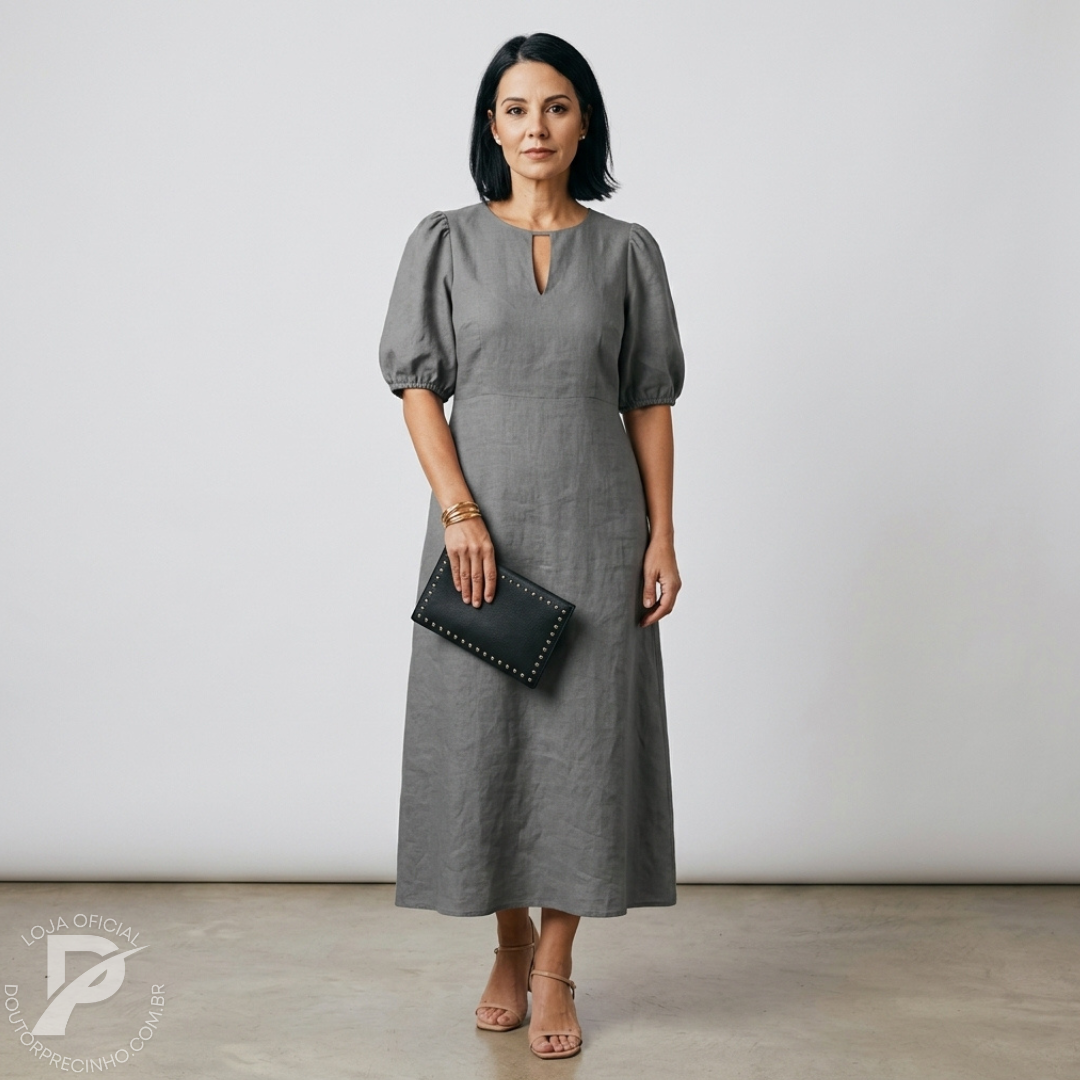 Vestido Romina – Elegância Atemporal com um Toque Moderno