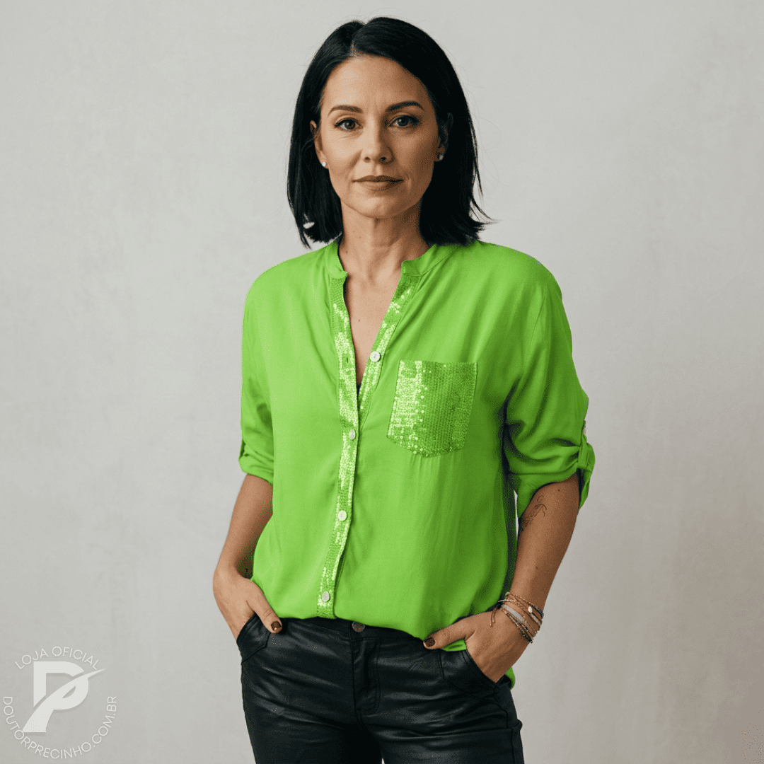 Camisa Olívia - Brilho Delicado com Elegância