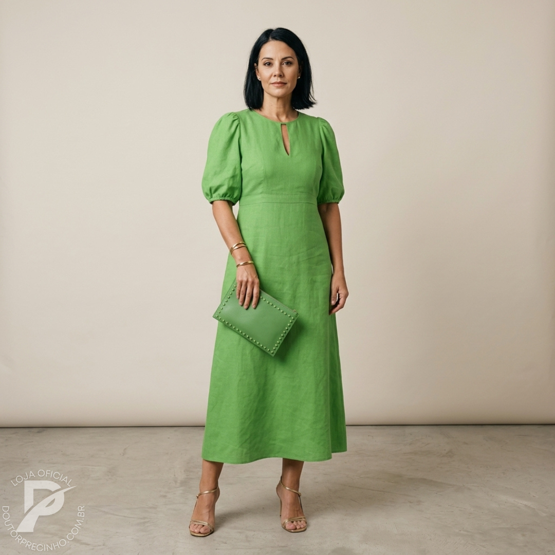 Vestido Romina – Elegância Atemporal com um Toque Moderno