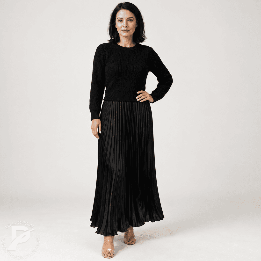 Vestido Margot – Elegância Atemporal com Toque Aconchegante
