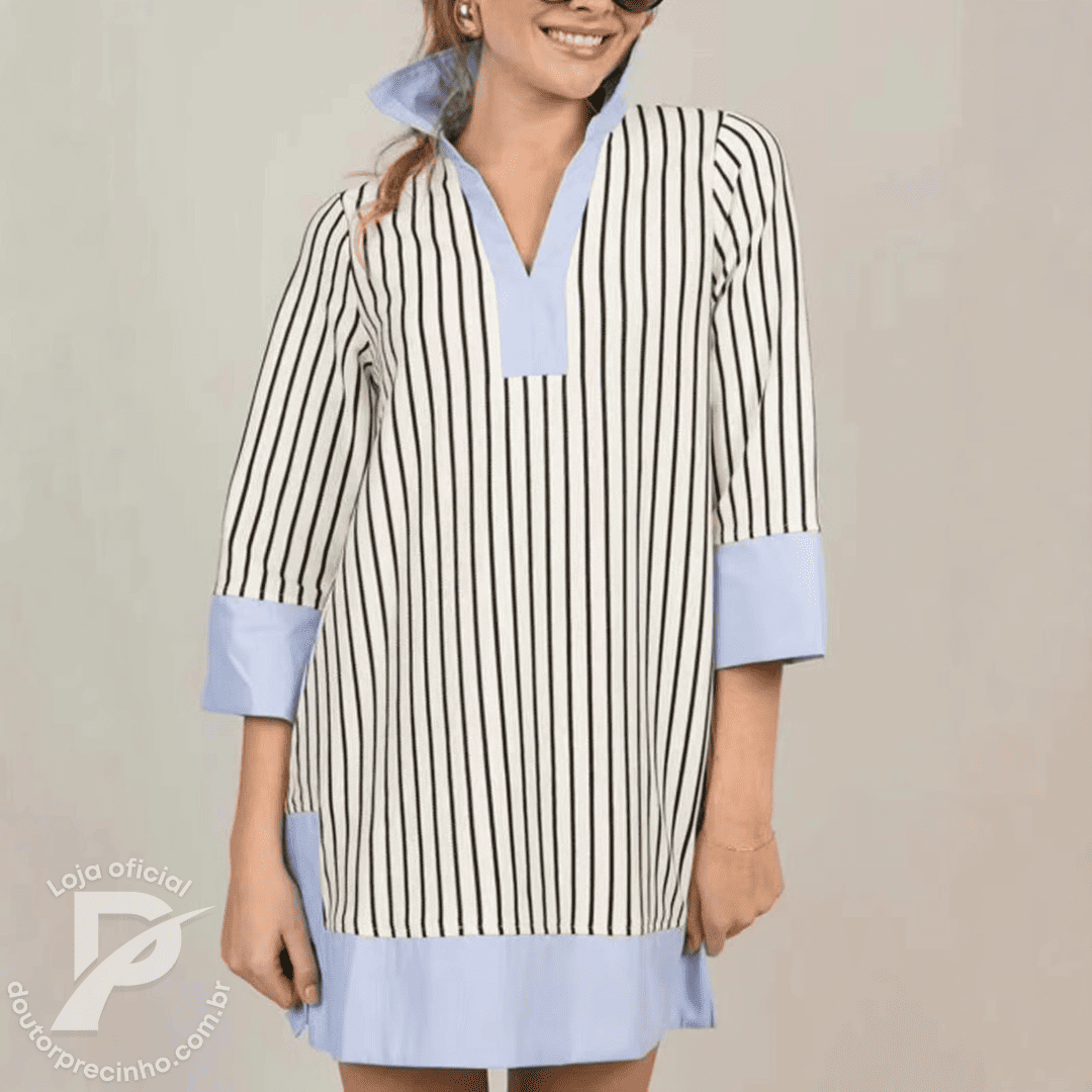 Vestido Feminino Zafira - Listrado Elegante