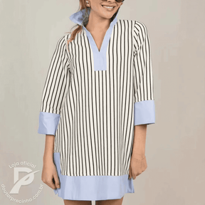 Vestido Feminino Zafira - Listrado Elegante