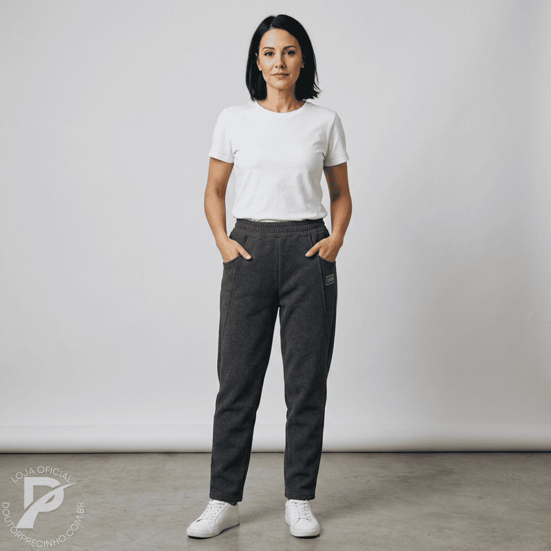 Calça forrada em lã para outono/inverno - Mara