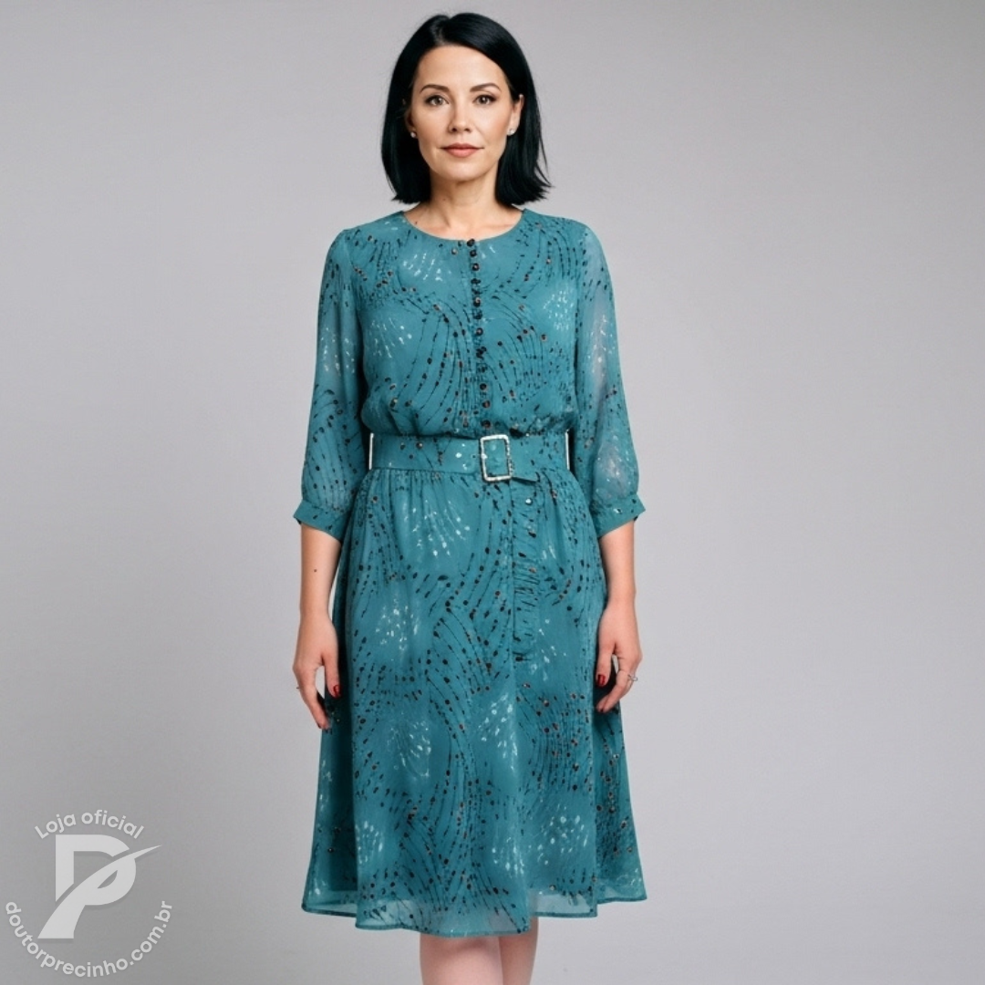 Vestido Amarante - Manga 3/4