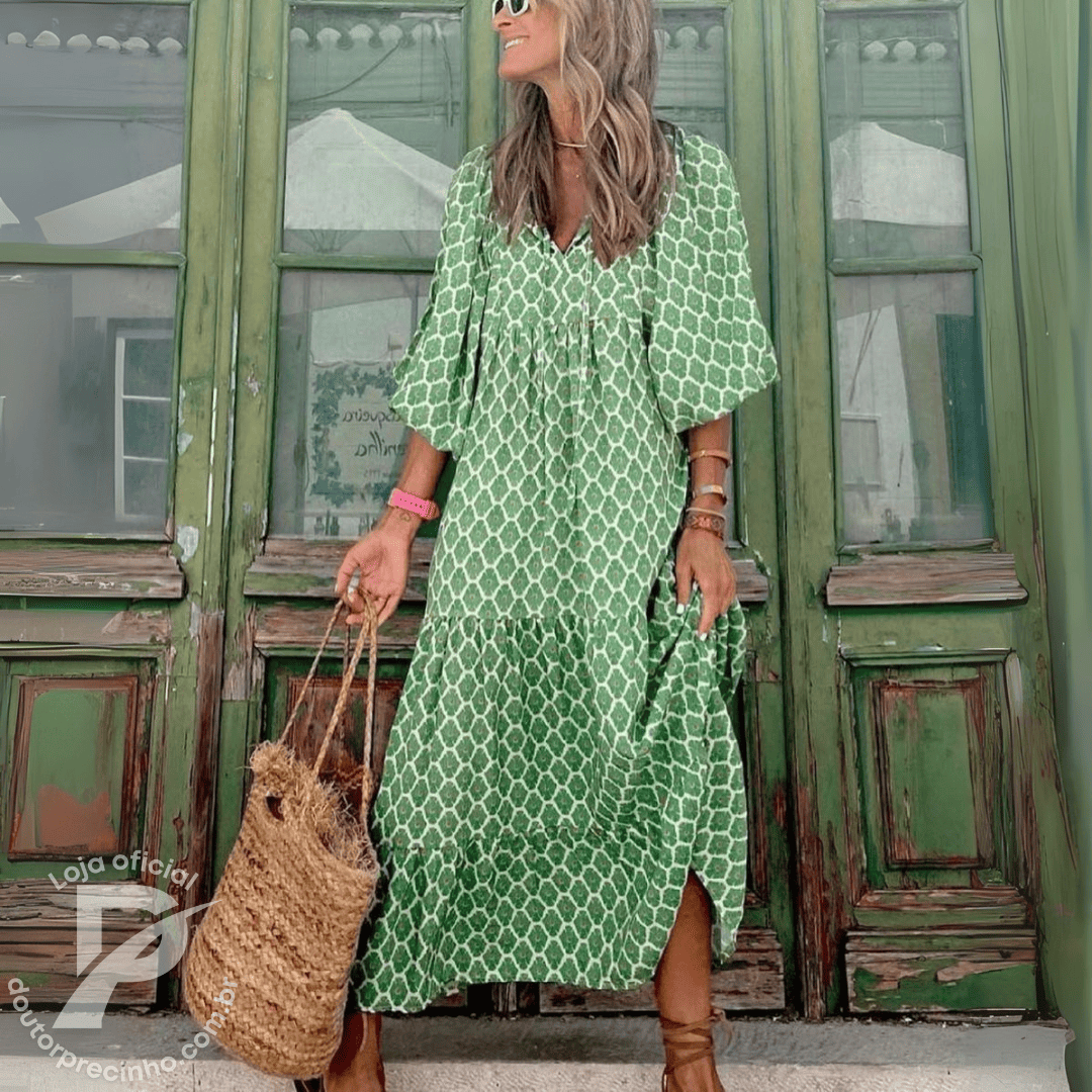 Vestido Anadia - Modelagem Soltinha