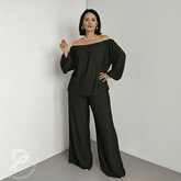 Conjunto Elara - Ombro a Ombro com Calça Pantalona