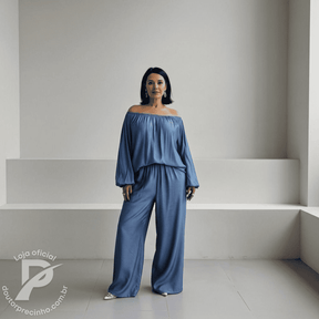 Conjunto Elara - Ombro a Ombro com Calça Pantalona