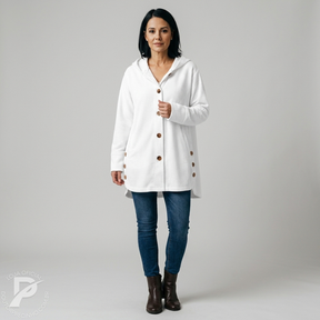 Casaco Brigite - Modelagem Oversized em Veludo Cotelê com Capuz
