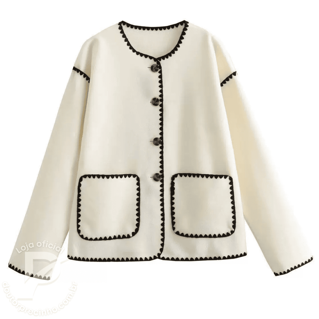 Cardigan Feminino Lucienne – Elegante com Botões Frontais