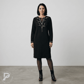 Vestido Calandra - Mistério Elegante com Presença que Impressiona