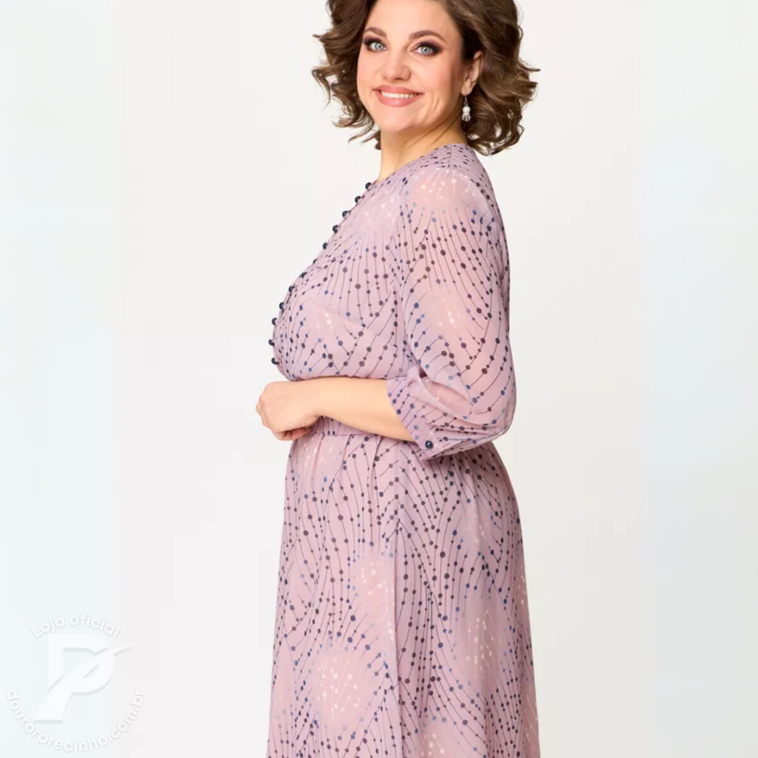 Vestido Amarante - Manga 3/4