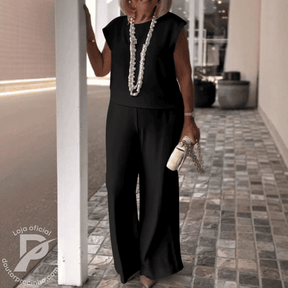Conjunto Leandra com Calça Pantalona Elegante e Confortável