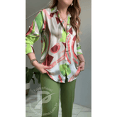 Conjunto Elegante com Calça de Alfaiataria e Camisa Estampada - Firenze