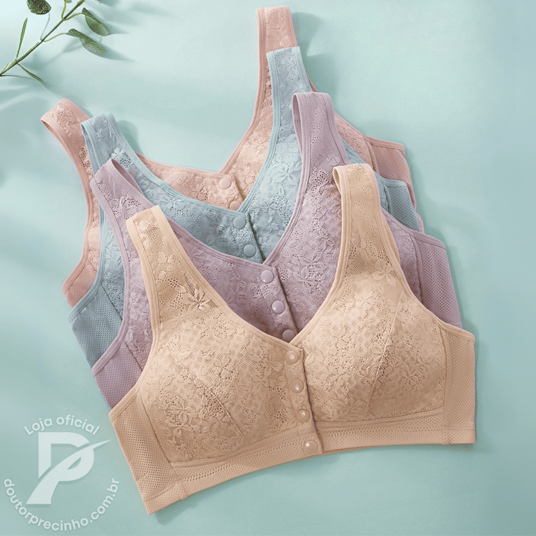 [Kit 2 peças] Sutiã Eloane - Fecho Frontal