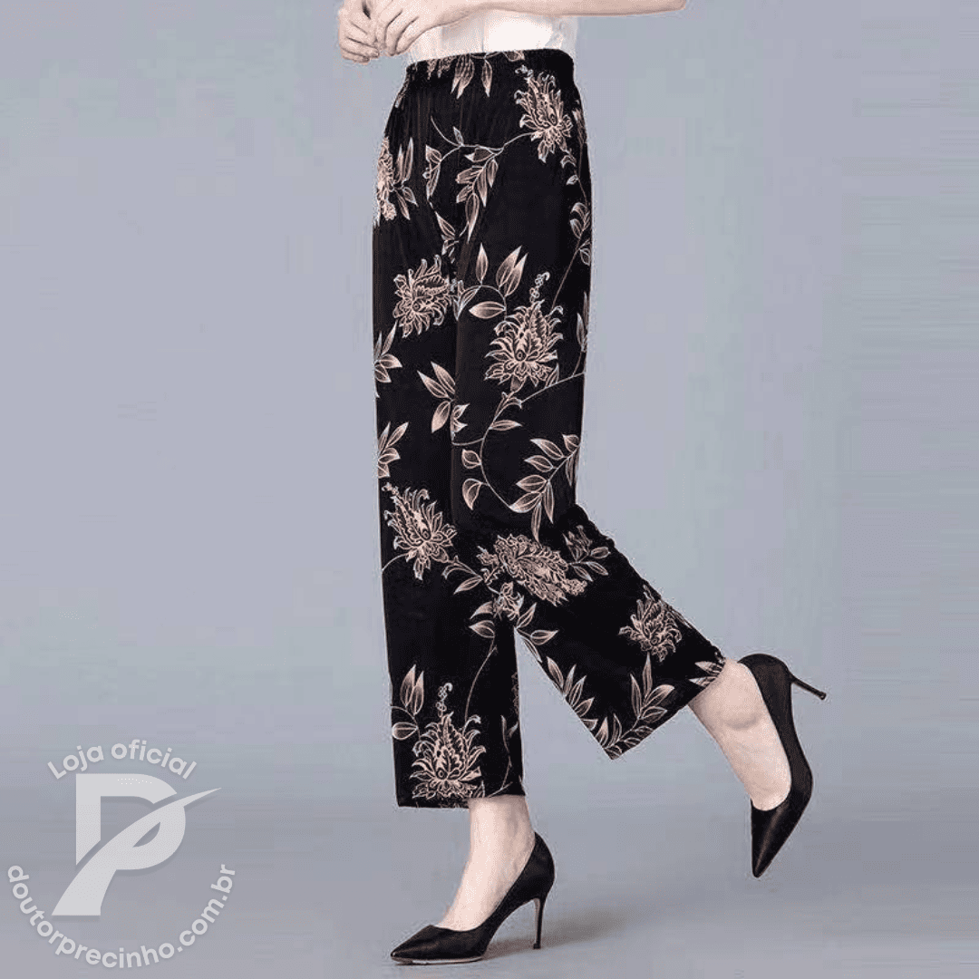 [2 peças] Calça Liorna - Estampada Floral Soltinha e Confortável
