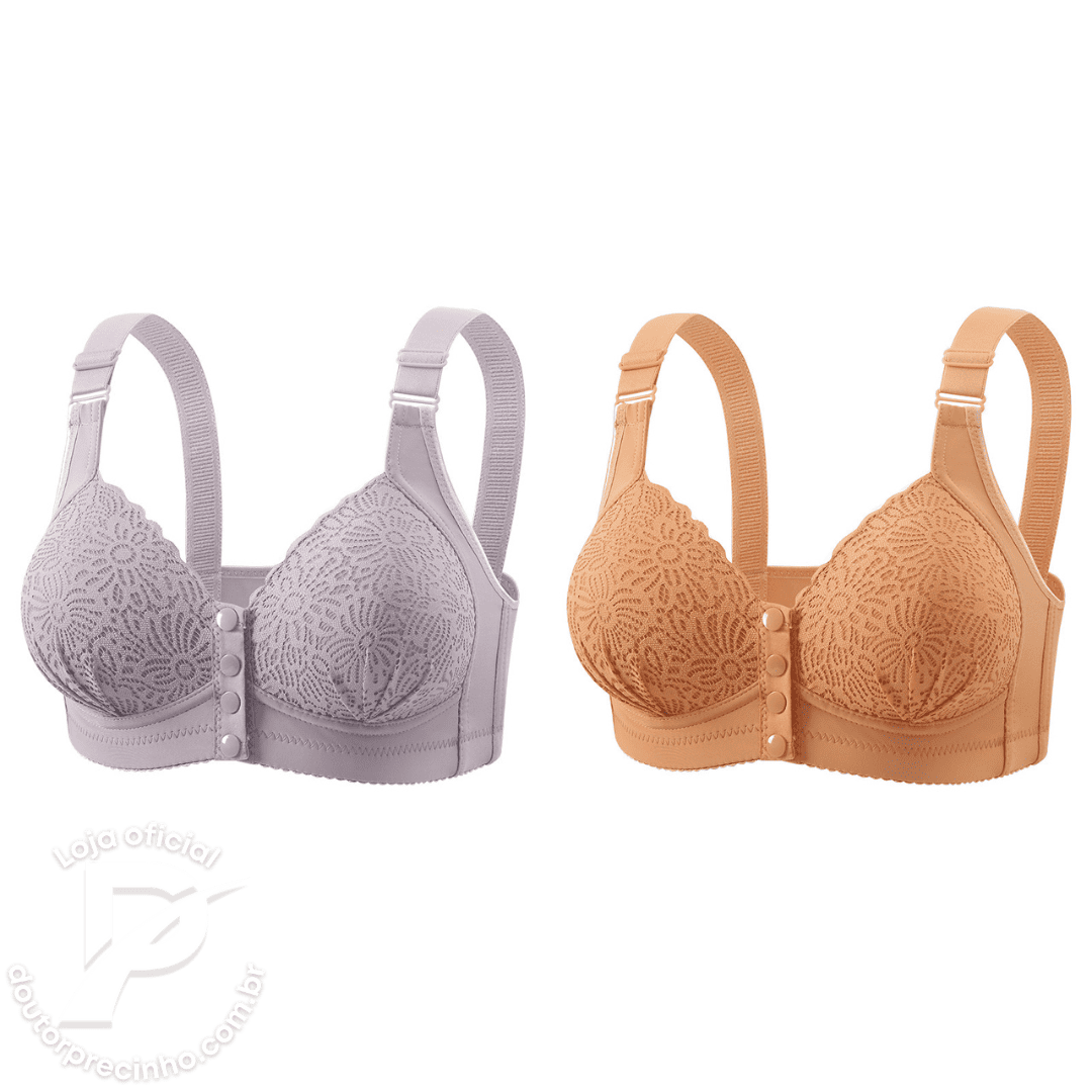 [Kit 2 peças] Sutiã Clarisse – Suporte, Conforto e Delicadeza