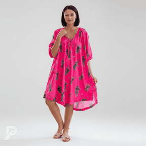 Vestido Martina com Estampa Animal Print e Caimento Leve