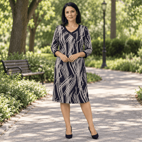 Vestido Vivara – Estampa Sofisticada e Caimento Elegante
