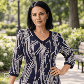 Vestido Vivara – Estampa Sofisticada e Caimento Elegante