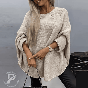Chiara - Suéter Oversized em Tricô com Caimento Leve e Elegante
