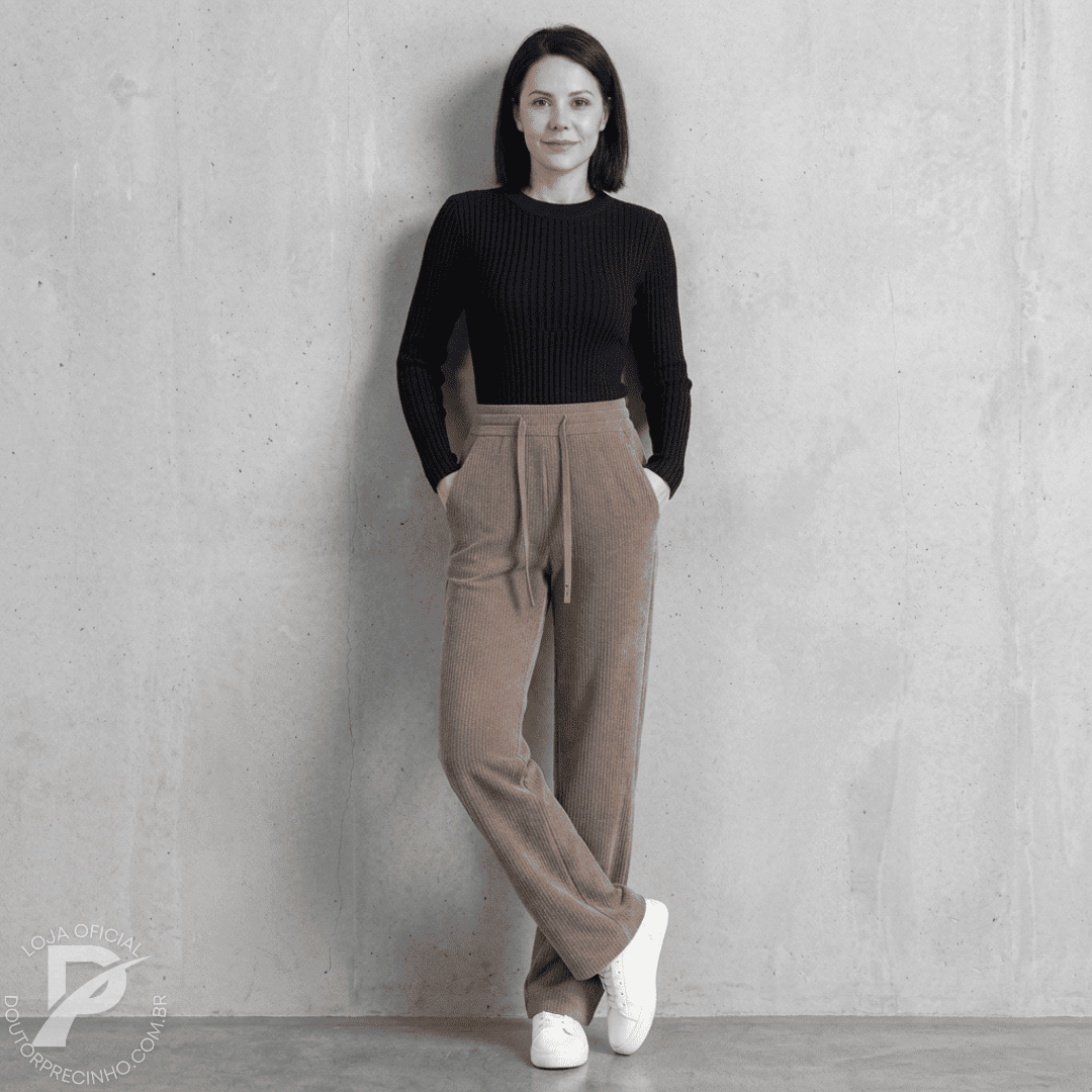 Calça forrada em lã - Poly