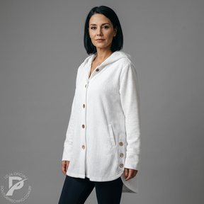 Casaco Brigite - Modelagem Oversized em Veludo Cotelê com Capuz