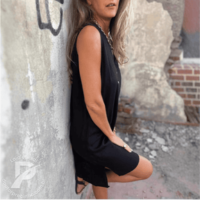 Vestido Tropea – Leveza e Estilo Minimalista com Botões Frontais