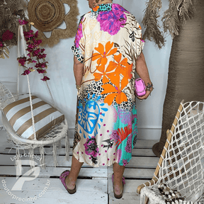 Vestido Maréa - Estampado Tropical Leve e Confortável