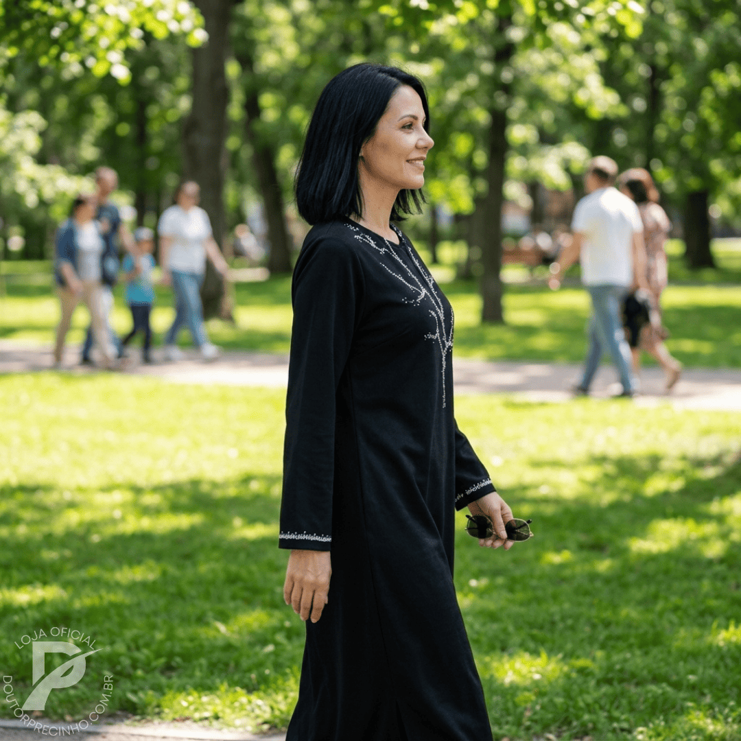 Vestido Calandra - Mistério Elegante com Presença que Impressiona