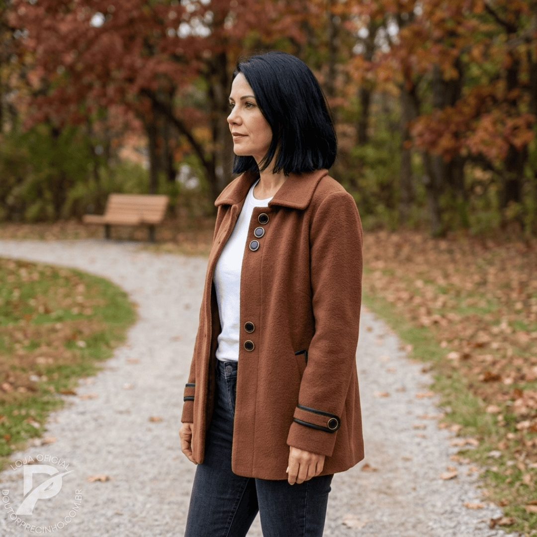 Casaco Lirian – Elegância Clássica Com Um Toque Moderno