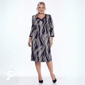 Vestido Vivara – Estampa Sofisticada e Caimento Elegante